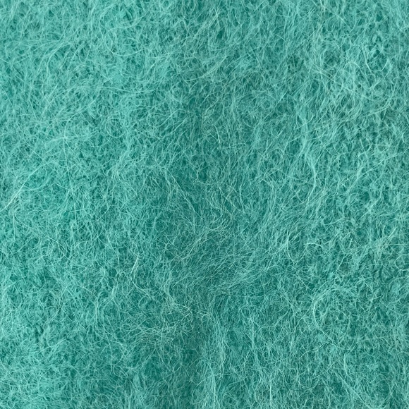 NWT Banana Republic oversized fuzzy alpaca blend Aqua Funnel Neck Sweater Dress - Picture 3 of 7